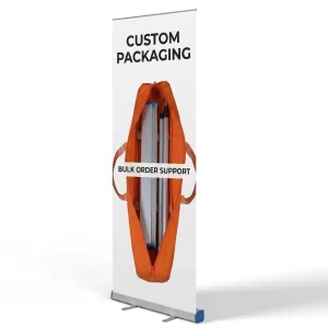 Custom Logo Printed Roll Up Banner Stand 85x200cm Durable Retractable Pull Up Display for Mall