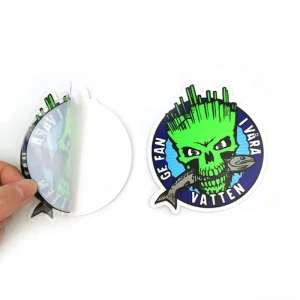 Custom Logo Printed Transparent Circle Shape Sticker Die Cut Clear Vinyl Transparent Sticker