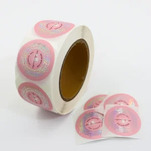 Custom Logo Printed Vinyl Holographic Self-Adhesive Waterproof Embossed Packaging Labels for Candle Use