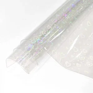 Custom Logo Printing Roll holographic cute Transparent thank you Labels Clear Waterproof Vinyl Die Cut PVC hologram Sticker