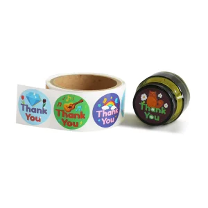Custom Logo Printing Self Adhesive Vinyl Label Stickers Round Stickers Roll Packaging