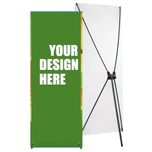 Custom Logo Promotional Advertising Exhibition Roll up Vinyl Banner X Stand for Exhibitions Promotional