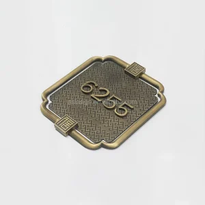 Custom Logo Relief Aluminum Plate Anti-rust Outdoor Company Wall Embossed Aluminum Brand Plaque Sign