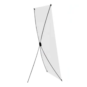 Custom Logo Retractable Silk Screen Printed Adjustable Modern X frame Banner Stand