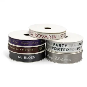 Custom Logo Satin Ribbon Rolls Single Face Digital Screen Printed for Personalized Gift Decoration by China Supplier