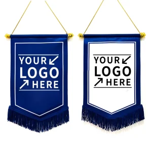 Custom Logo Soccer Pennant Flag Sports Wall Pennant Fringe Pennant Banner Club Hanging Flag