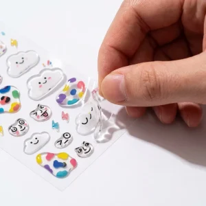 Custom Logo Soft Crystal Epoxy Sticky Epoxy 3D Glue Label Printing Clear Resin Domed Stickers 3D Epoxy Waterproof Sticker