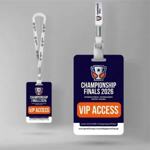 Custom Logo Sports Event Lanyard with Waterproof PVC ID Badge Holder Personalized VIP Pass Name Tag for Stadium Access
