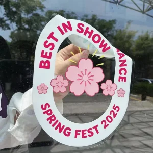 Custom Logo Static Cling Sticker Transparent Window Decal for Car Glass