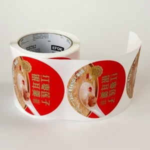 Custom Logo Sticker Custom Printed Roll Plastic Waterproof Synthetic Paper Adhesive Vinyl PVC Round Circle Brand Logo Sticker