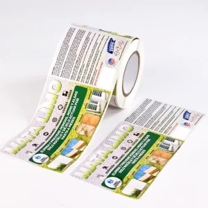 Custom Logo Stickers Glass Waterproof Vinyl Print For Brand Product Packaging