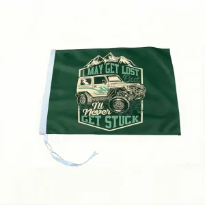 Custom Logo Sublimation Printed Waterproof UV Resistant Off-road Racing Antenna Banner Warning Flag for Wrangler Bronco
