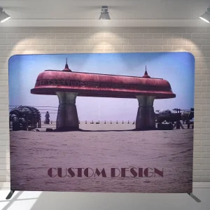 Custom Logo Tension Fabric Display for Trade Show Portable Tension Fabric Display Wall Backdrop Stand for Parties