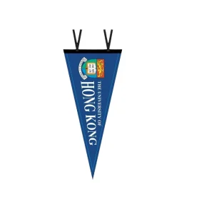 Custom Logo Thermal Transfer Printed Nylon Sports Felt Pennant Promotional Flags Banners