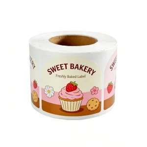 Custom Logo UV Printable Waterproof Oil Proof Strong Stickiness Self Adhesive Sticker Rolls Custom Food Labels