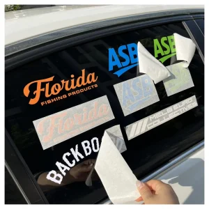 Custom Logo UV Resist Vehicle Transfer Sticker Car Body Rear Windshield Banner Vinyl Decals Die Cut Car Window Sticker Car Decal