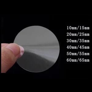 Custom Logo Waterproof Self Adhesive Round Die Cut Clear Sticker PVC Transparent Box Sealing Circle Clear Label Sticker Roll