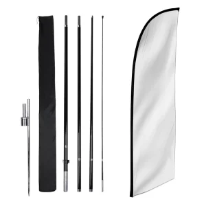 Custom Logo and Design Large Outdoor Teardrop Pennant Flags Banner Beach Flag Display Accessories Waterproof