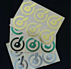 Custom Long Strip Nickel Letter Sticker Letterpress Printed UV Waterproof Gloss Lamination Resistant Eco Friendly Reusable Tear