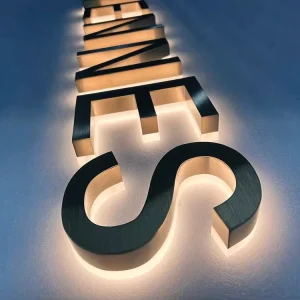 Custom Luminous Letter Sign with LED Display Screen and Transformer Power