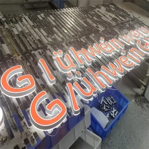 Custom Luminous Mini Storefront Light Sign Word Signboard 3d Acrylic Sign for Company logo Glowing Letters Signage