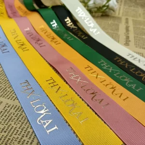 Custom Luxury Grosgrain Ribbon With Logo
