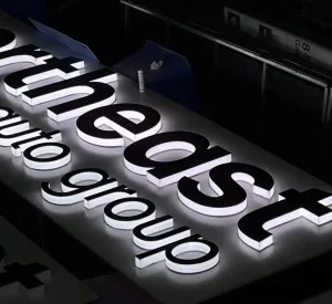 Custom Made Backlit Stainless Steel Letters Signage Production for Billboards Corporate Feature Walls