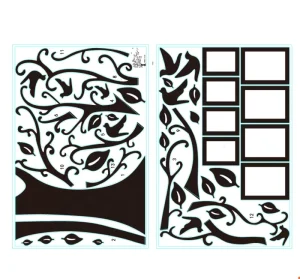 Custom Made Big Size Family Photo Frame Tree Removable Self-adhesive PVC Decorative Wall Sticker