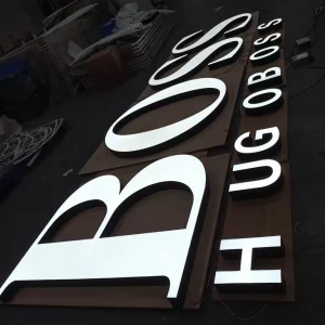 Custom Made Illuminated Front and Side Light Acrylic Mini 3D Channel Letters Shop Store Company LED Light Up Word Sign