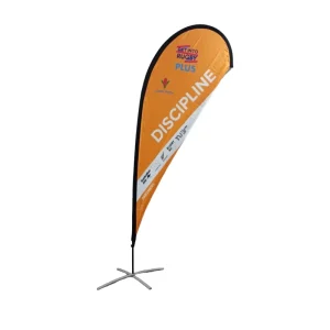 Custom-Made Water Injection Square Flagpole Beach Advertising Knife Flag with Water Drop Design Cross-Border Feather Flag