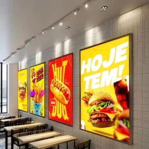 Custom Magnetic Display Light Box Sign Picture Poster Holders Led Slim Acrylic Wall Mounted Frame for A1 A2 A3 A4 Size