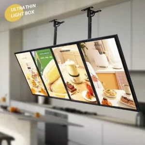 Custom Magnetic LED Menu Board Easy Change Poster Light Box for Coffee Shop Counter Restaurant Displays