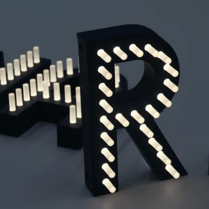 Custom Marquee LED Light Letter Exposed Bulb Luminous Letters for Bar Festival Celebration Business Settings Decoration