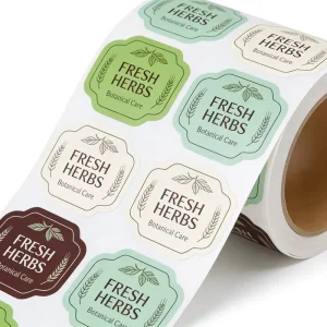 Custom Matte Copper Label Roll Self Adhesive Waterproof Vinyl Stickers Eco Friendly Essential Oil Cosmetic Label