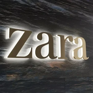 Custom Matte Metal Logo LED Letter Signage Backlit Sign for Outdoor Brand Advertising