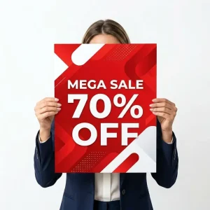 Custom Mega Sale 70% Off Poster Printing for Retail Promotion Advertising Poster