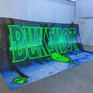Custom Mesh Banner Digital Print Outdoor Advertising Banner with Hem and Grommets