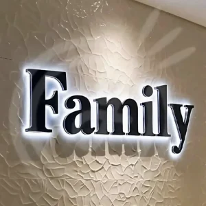 Custom Metal Acrylic Backlit LED Sign Letters Outdoor Waterproof Logo Billboard Business Door Name Plate Custom Manufacture