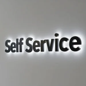 Custom Metal Channel Letters Advertising Business Outdoor Led Channel Letters Gold Mirror Led Backlit Channel Letter Sign Shop