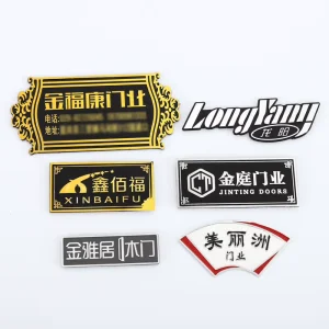 Custom Metal Embossed Nameplate Maker Metal Tag Nameplate Signs Printing Metal Logo Plates Signs