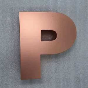 Custom Metal Letter Logo Stainless Steel 3D Letter Logo Outdoor Brass Sign for Advertisement Display