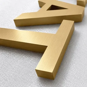 Custom Metal Letter Sign Stainless Steel 3D Logo Letters with Electroplated Finish for Luxury Commercial Projects
