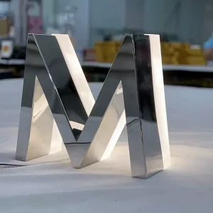 Custom Metal Letters 3D Logo Stainless Steel Signage Mirror Polish Stainless Steel Metal Letter for Wall