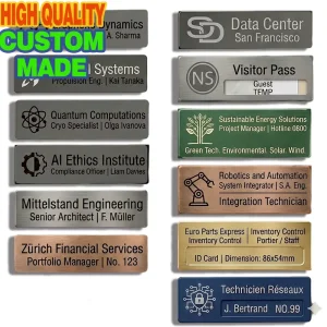 Custom Metal Logo Plates Furniture Tag Personalized Die Cast Branding Labels High Quality Soft Enamel Modern Antique Metal