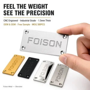 Custom Metal Nameplate Supplier Mirror Polished Nameplates Serialized Equipment Identification Nameplate OEM