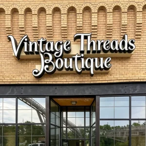 Custom Metal Sign 3D Metal Letters Letter Sign Business Signs Boutique Store Sign Architectural Signage