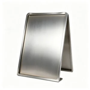 Custom Metal Table Card Display Stand Desktop Stainless Steel Sign Holder A4 Acrylic Menu Price List Table Stand