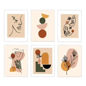 Custom Mid Century Wall Art Prints Boho Posters