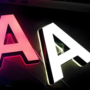 Custom Mini 3D LED Acrylic Signs High Density Luminous Letters Indoor Boutique Shop Fronts Luxury Brand Advertising Lighting
