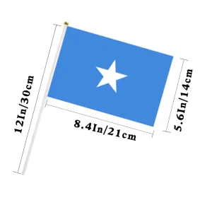 Custom Mini 5.5×8 Inch Handheld Flag for Outdoor Sports Events for Automotive Education & Travel Agency Display